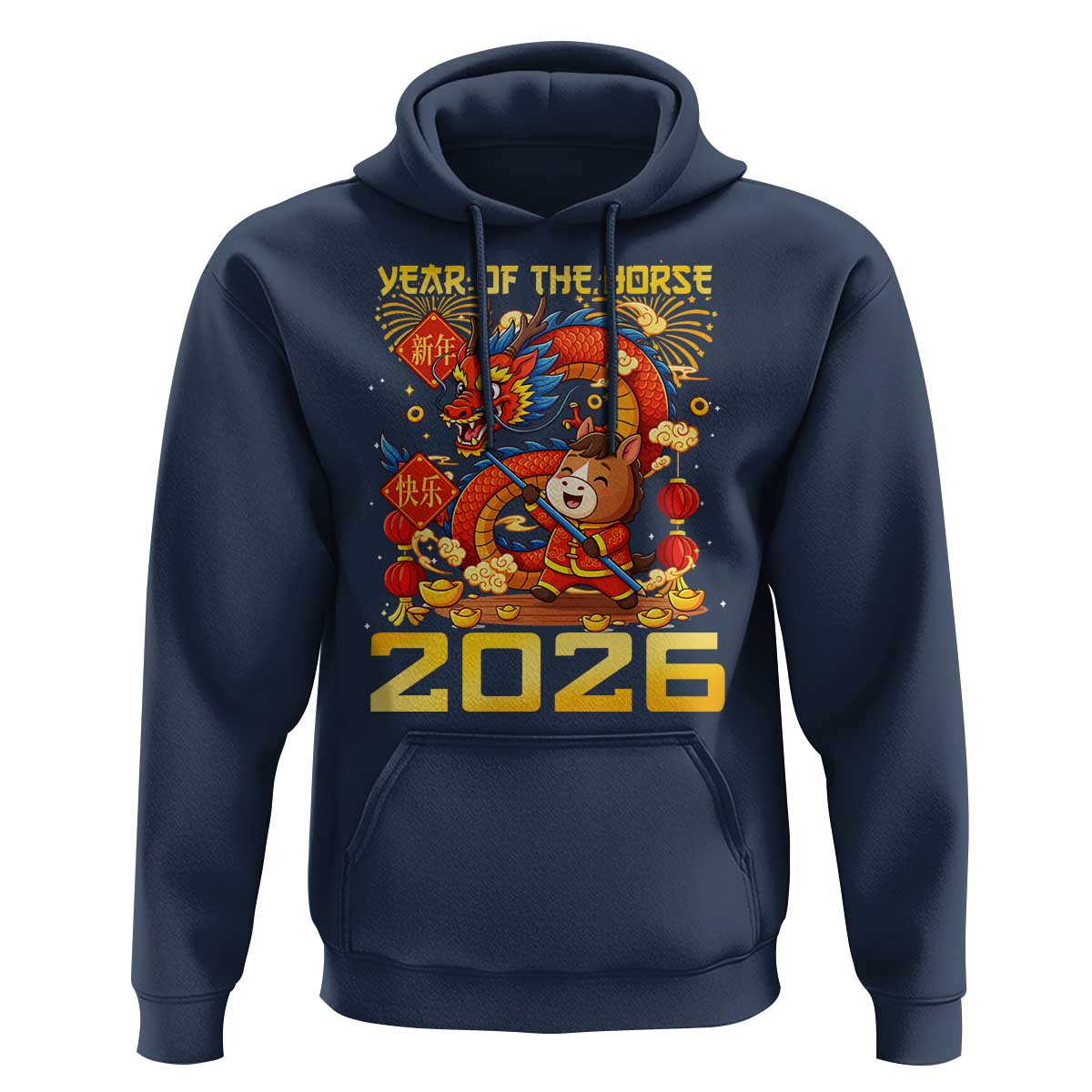 Chinese New Year 2026 Hoodie LYE Year of The Horse - Wonder Print Shop