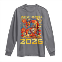 Chinese New Year 2026 Long Sleeve Shirt LYE Year of The Horse - Wonder Print Shop