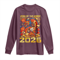 Chinese New Year 2026 Long Sleeve Shirt LYE Year of The Horse - Wonder Print Shop