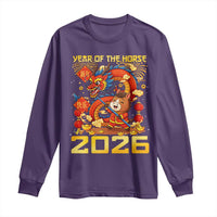 Chinese New Year 2026 Long Sleeve Shirt LYE Year of The Horse - Wonder Print Shop