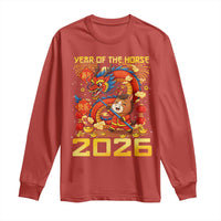 Chinese New Year 2026 Long Sleeve Shirt LYE Year of The Horse - Wonder Print Shop
