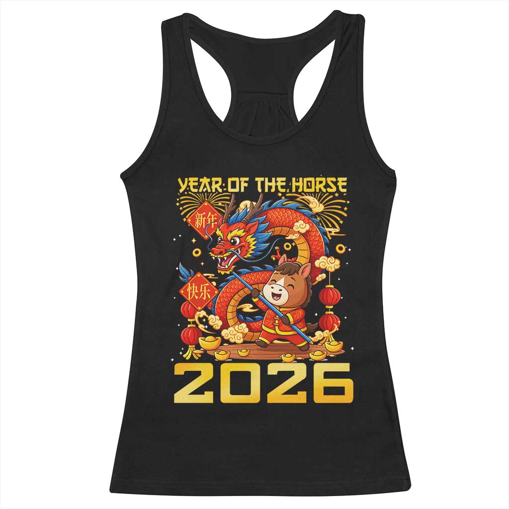 Chinese New Year 2026 Racerback Tank Top LYE Year of The Horse - Wonder Print Shop