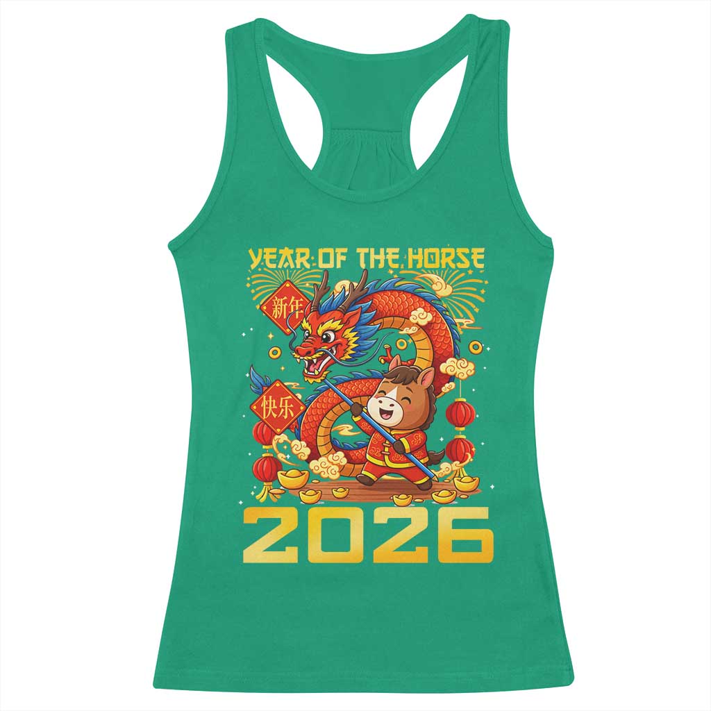 Chinese New Year 2026 Racerback Tank Top LYE Year of The Horse - Wonder Print Shop