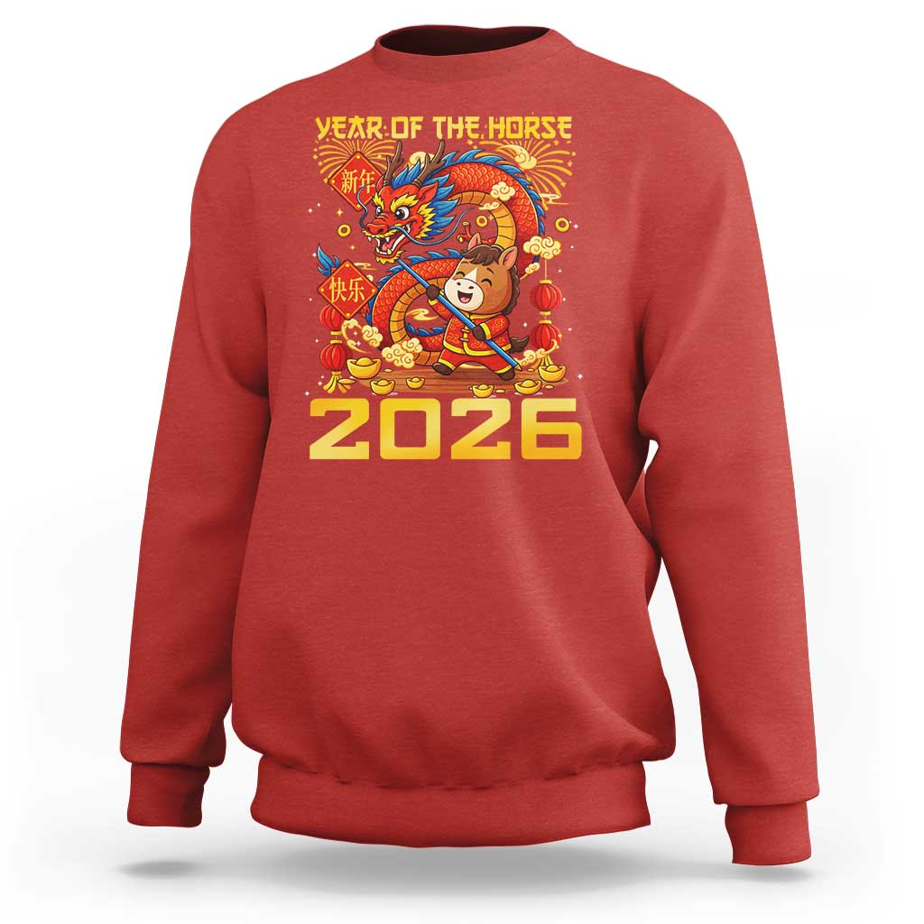 Chinese New Year 2026 Sweatshirt LYE Year of The Horse - Wonder Print Shop