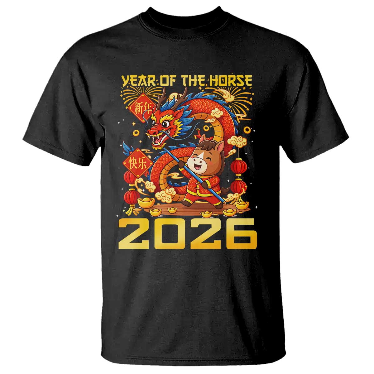 Chinese New Year 2026 T Shirt LYE Year of The Horse - Wonder Print Shop