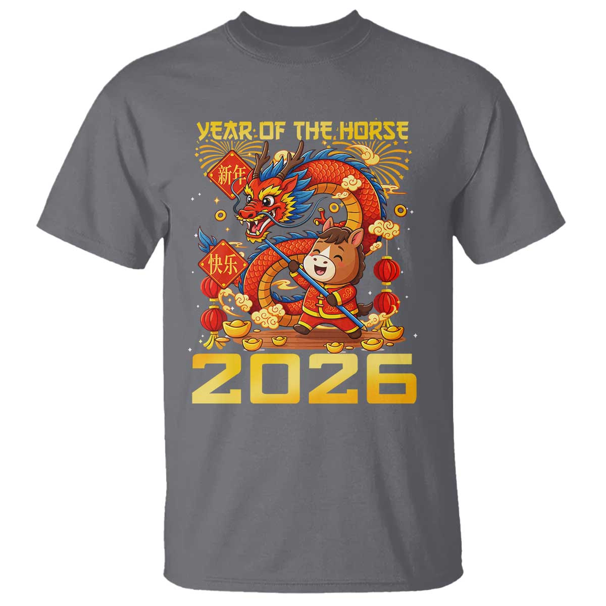 Chinese New Year 2026 T Shirt LYE Year of The Horse - Wonder Print Shop