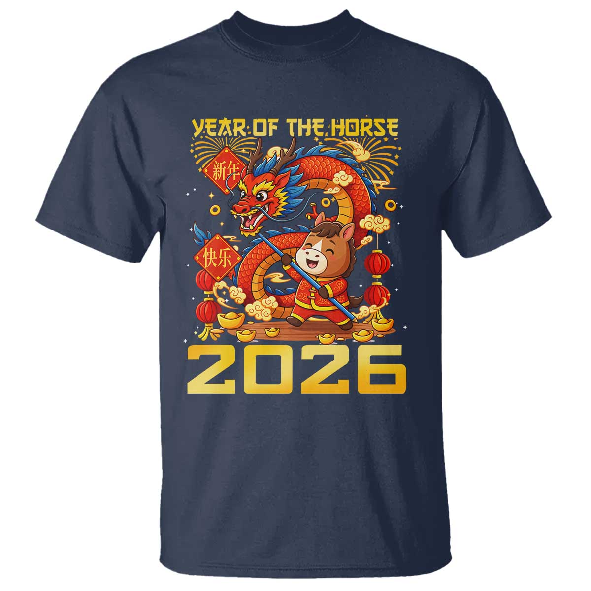 Chinese New Year 2026 T Shirt LYE Year of The Horse - Wonder Print Shop