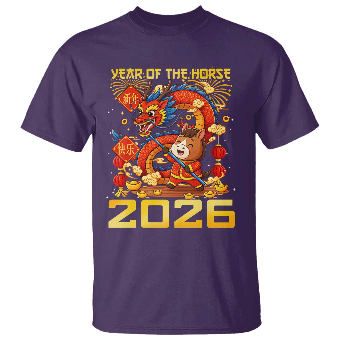 Chinese New Year 2026 T Shirt LYE Year of The Horse - Wonder Print Shop