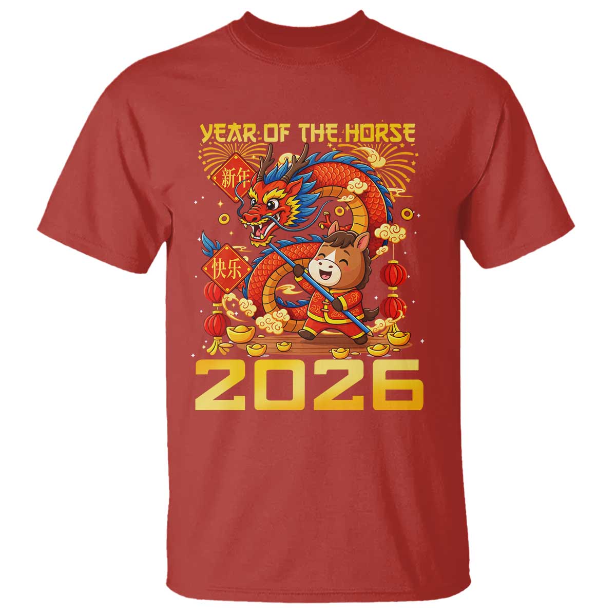 Chinese New Year 2026 T Shirt LYE Year of The Horse - Wonder Print Shop