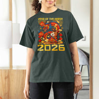Chinese New Year 2026 T Shirt For Women LYE Year of The Horse - Wonder Print Shop
