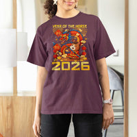 Chinese New Year 2026 T Shirt For Women LYE Year of The Horse - Wonder Print Shop
