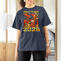 Chinese New Year 2026 T Shirt For Women LYE Year of The Horse - Wonder Print Shop