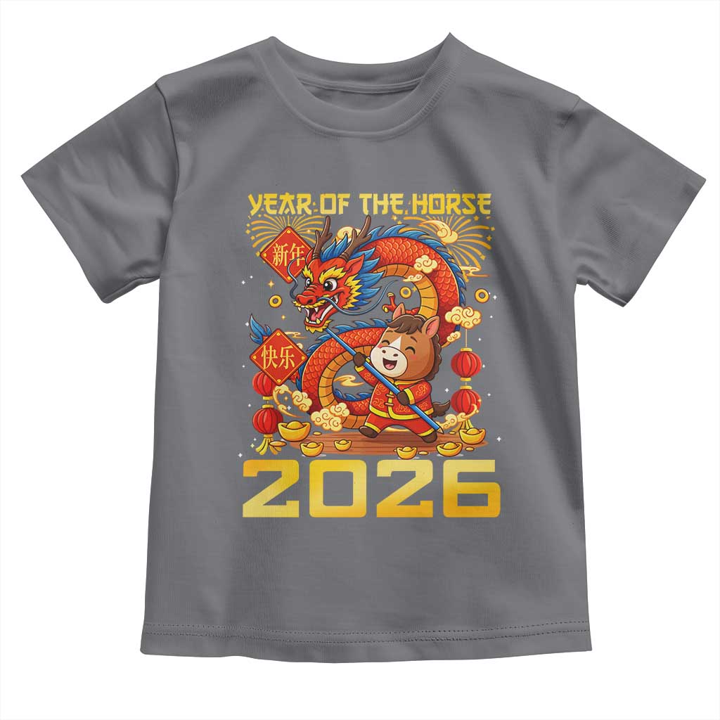 Chinese New Year 2026 Toddler T Shirt LYE Year of The Horse - Wonder Print Shop