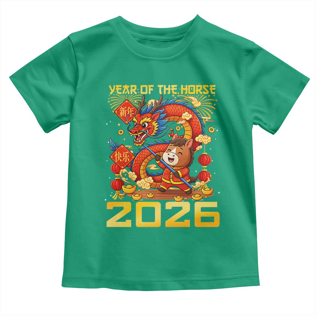 Chinese New Year 2026 Toddler T Shirt LYE Year of The Horse - Wonder Print Shop