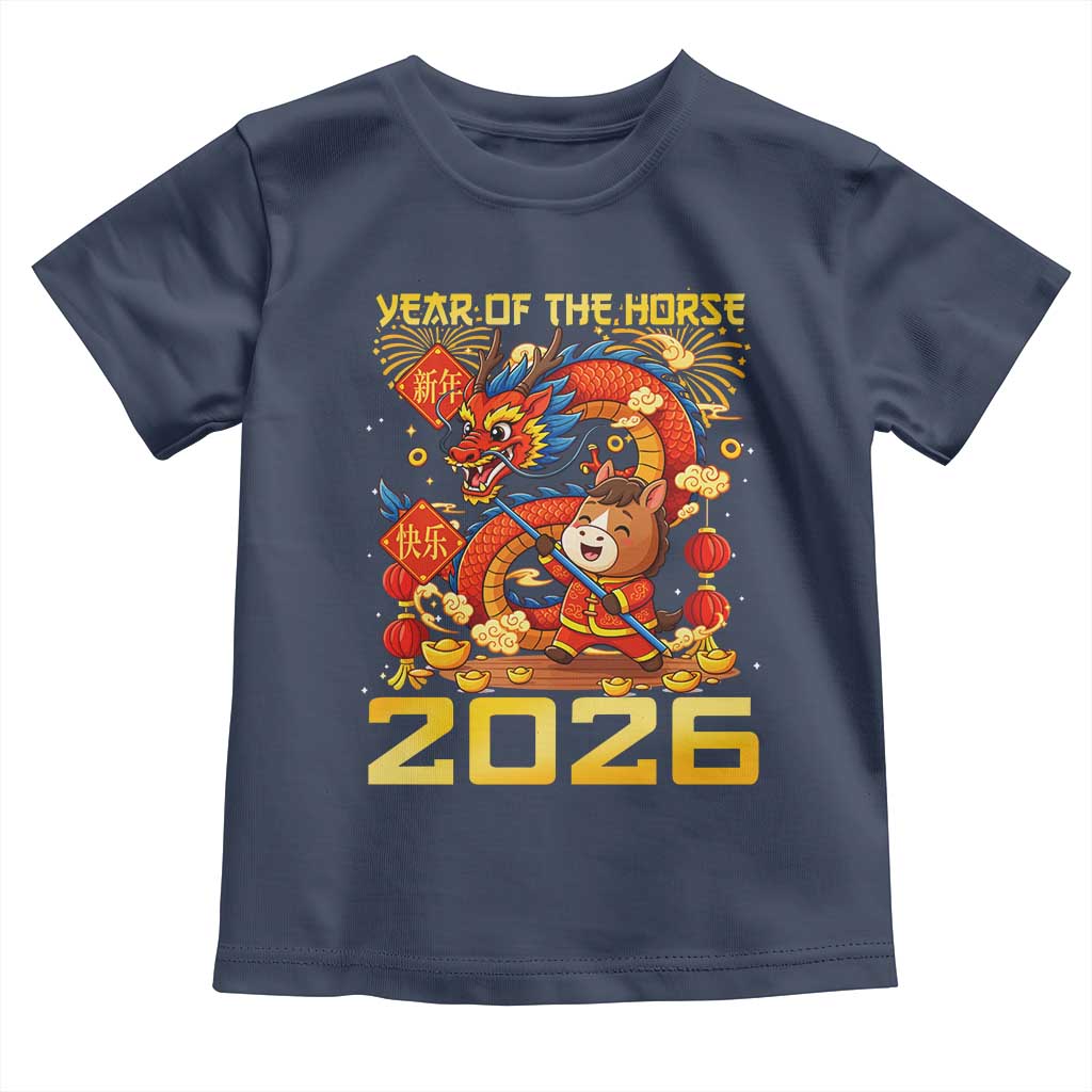 Chinese New Year 2026 Toddler T Shirt LYE Year of The Horse - Wonder Print Shop
