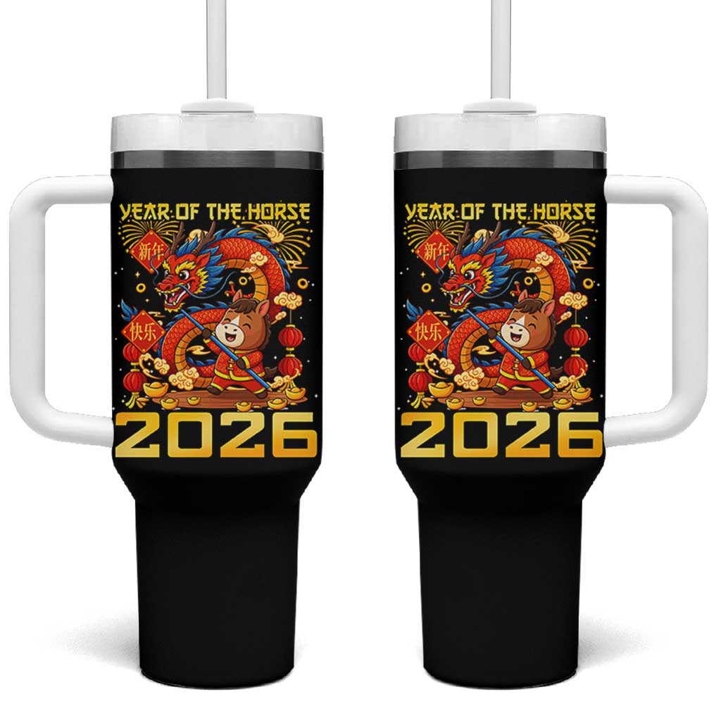 Chinese New Year 2026 Tumbler With Handle LYE Year of The Horse - Wonder Print Shop