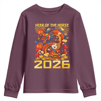 Chinese New Year 2026 Youth Sweatshirt LYE Year of The Horse - Wonder Print Shop