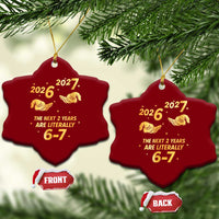 Funny 67 New Years Eve Ceramic Ornament Six Seven Boys Kids NYE Party 6 7 Meme - Wonder Print Shop