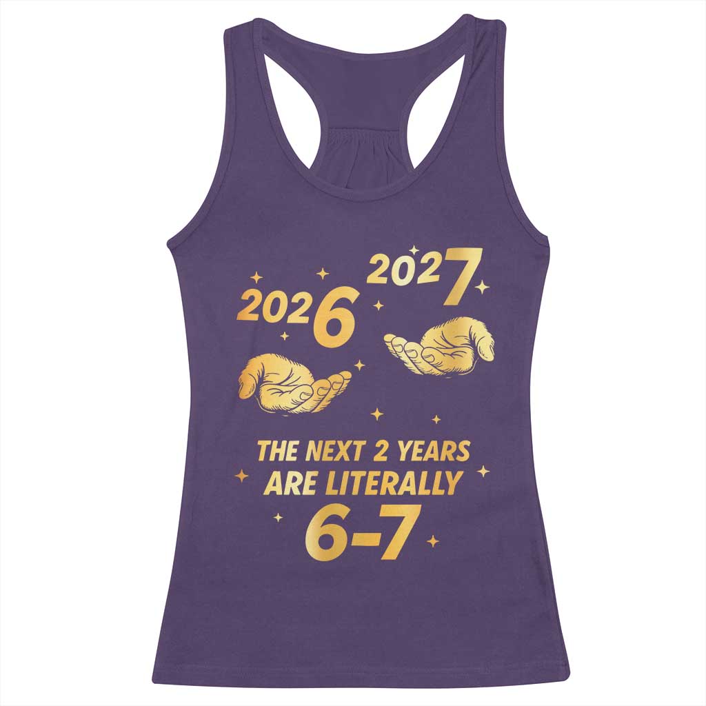 Funny 67 New Years Eve Racerback Tank Top Six Seven Boys Kids NYE Party 6 7 Meme - Wonder Print Shop