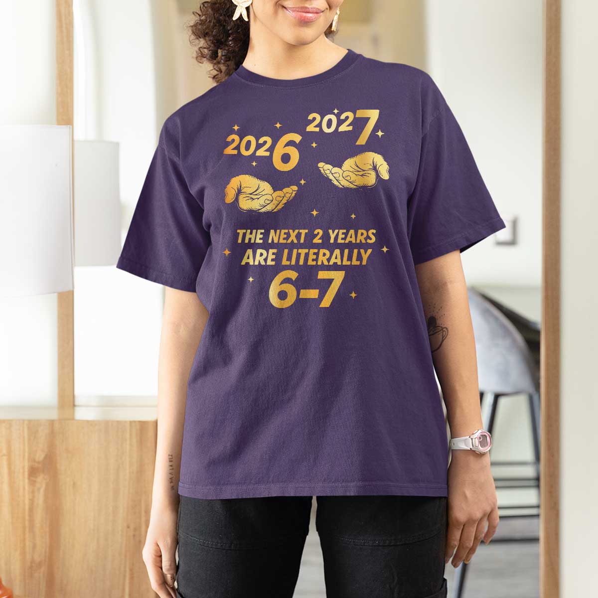 Funny 67 New Years Eve T Shirt For Women Six Seven Boys Kids NYE Party 6 7 Meme - Wonder Print Shop