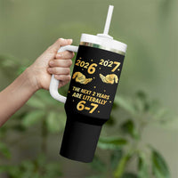Funny 67 New Years Eve Tumbler With Handle Six Seven Boys Kids NYE Party 6 7 Meme - Wonder Print Shop