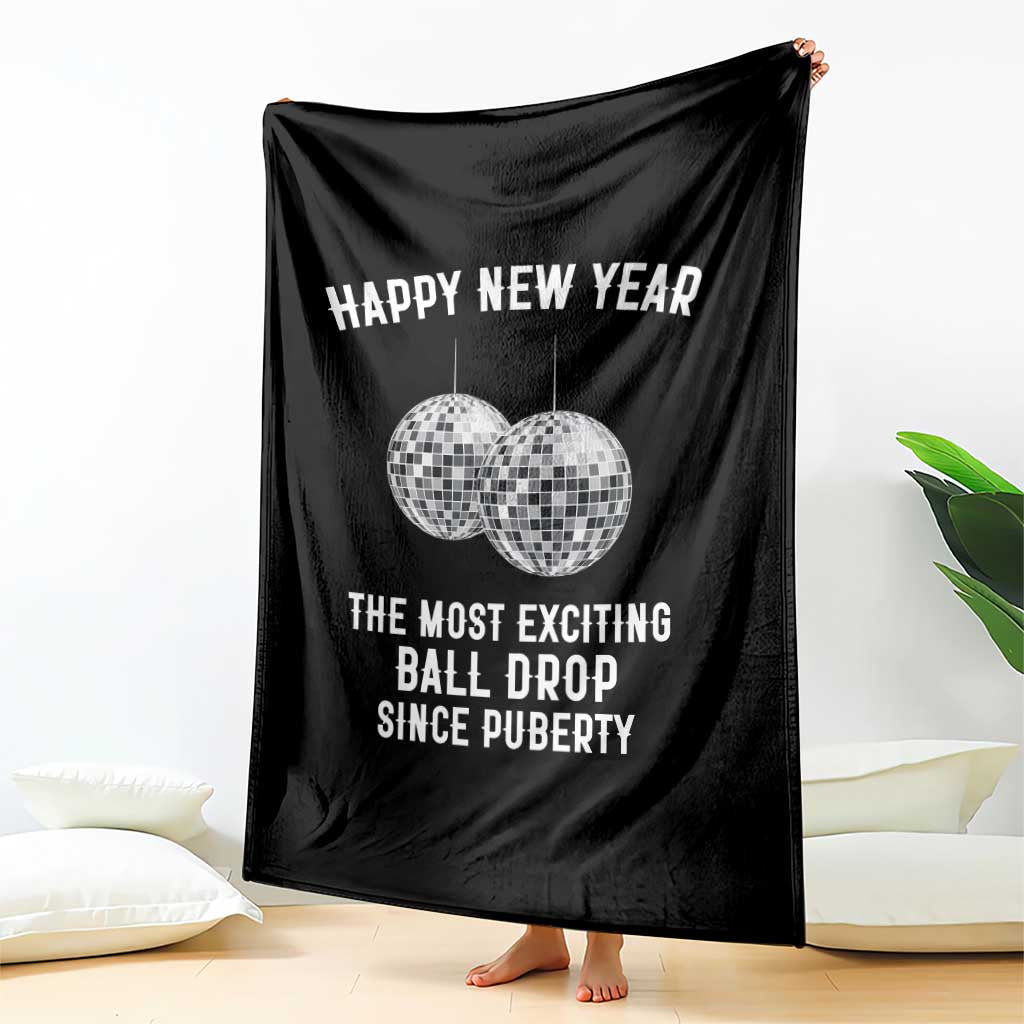 Funny New Years Eve Throw Blanket Ball Drop Rude Adult Humor - Wonder Print Shop
