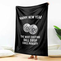 Funny New Years Eve Throw Blanket Ball Drop Rude Adult Humor - Wonder Print Shop