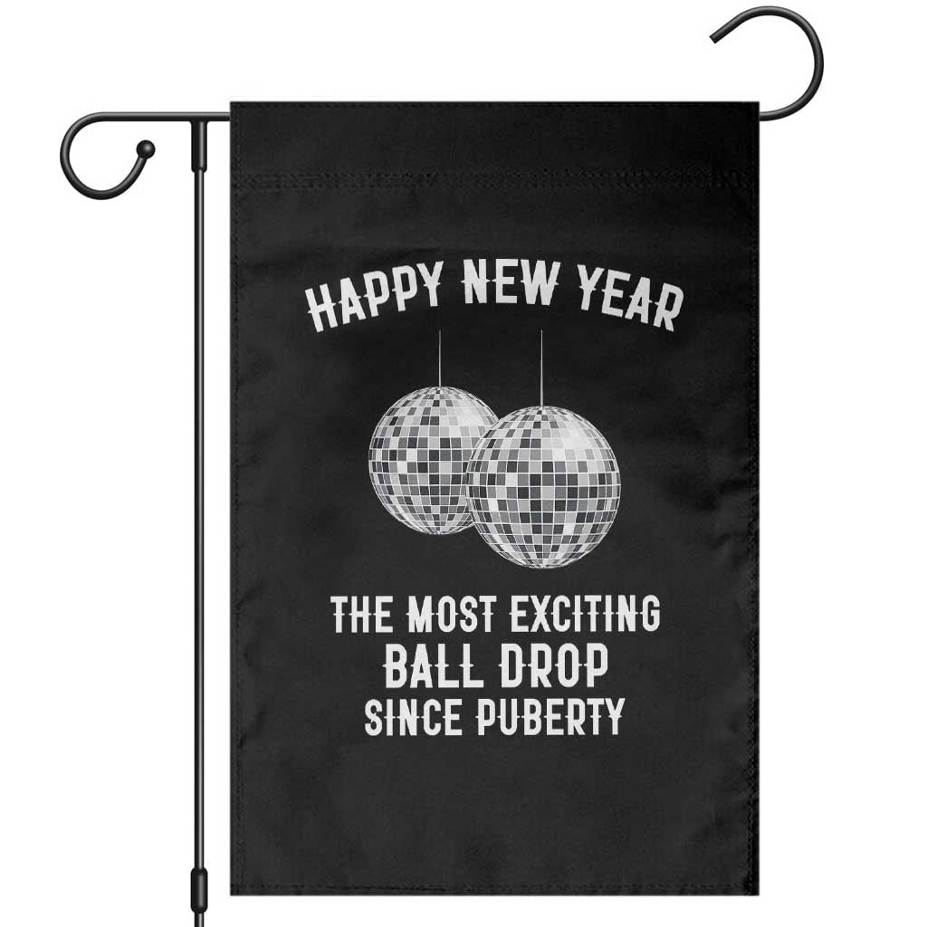 Funny New Years Eve Garden Flag Ball Drop Rude Adult Humor - Wonder Print Shop