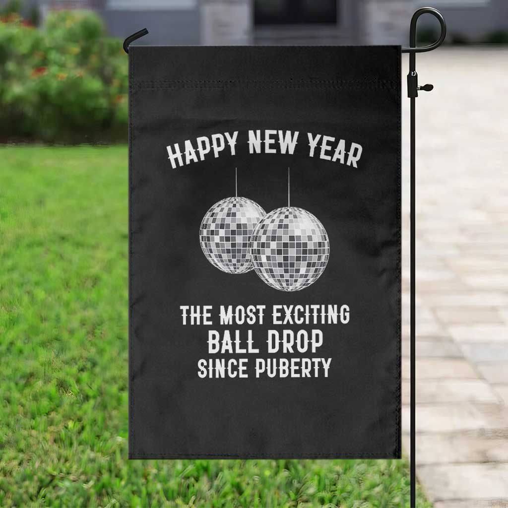 Funny New Years Eve Garden Flag Ball Drop Rude Adult Humor - Wonder Print Shop