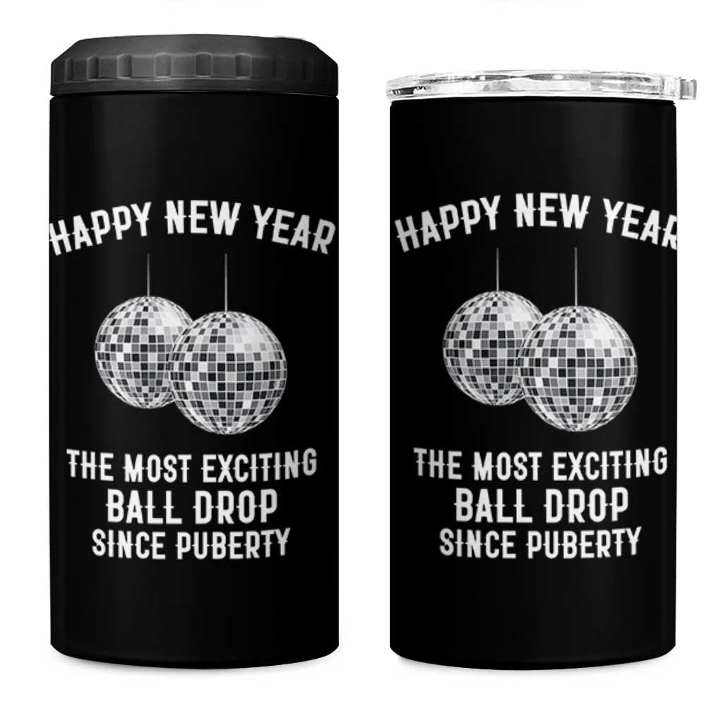 Funny New Years Eve 4 in 1 Can Cooler Tumbler Ball Drop Rude Adult Humor - Wonder Print Shop