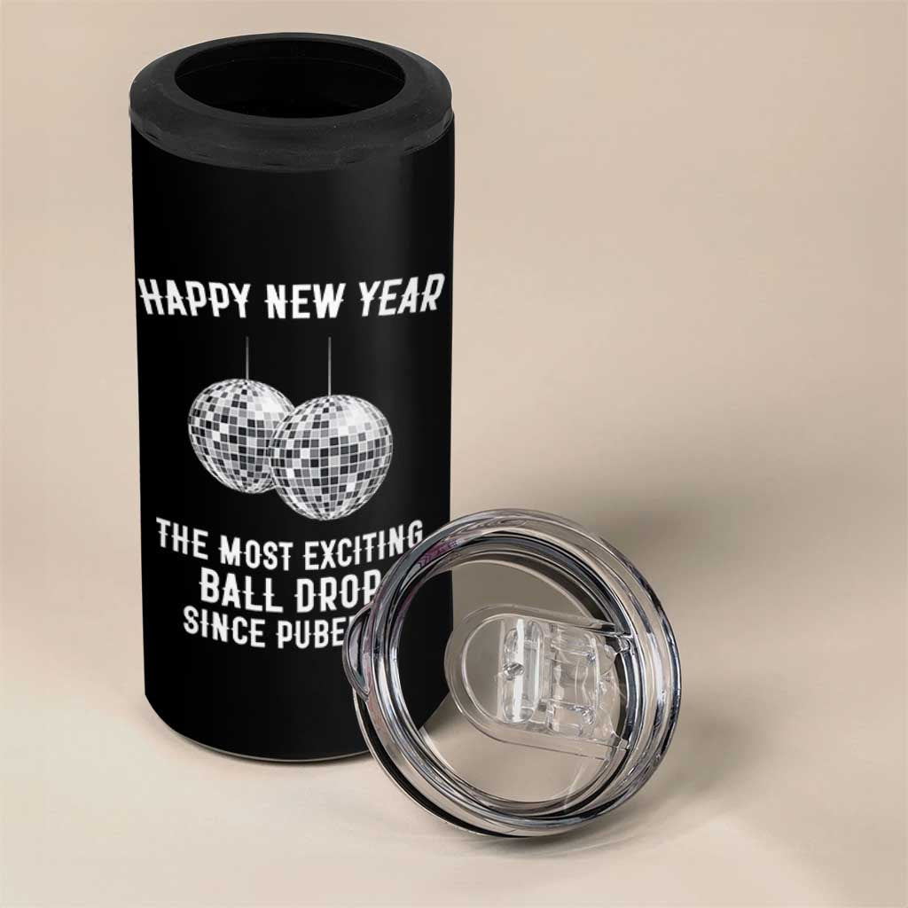 Funny New Years Eve 4 in 1 Can Cooler Tumbler Ball Drop Rude Adult Humor - Wonder Print Shop