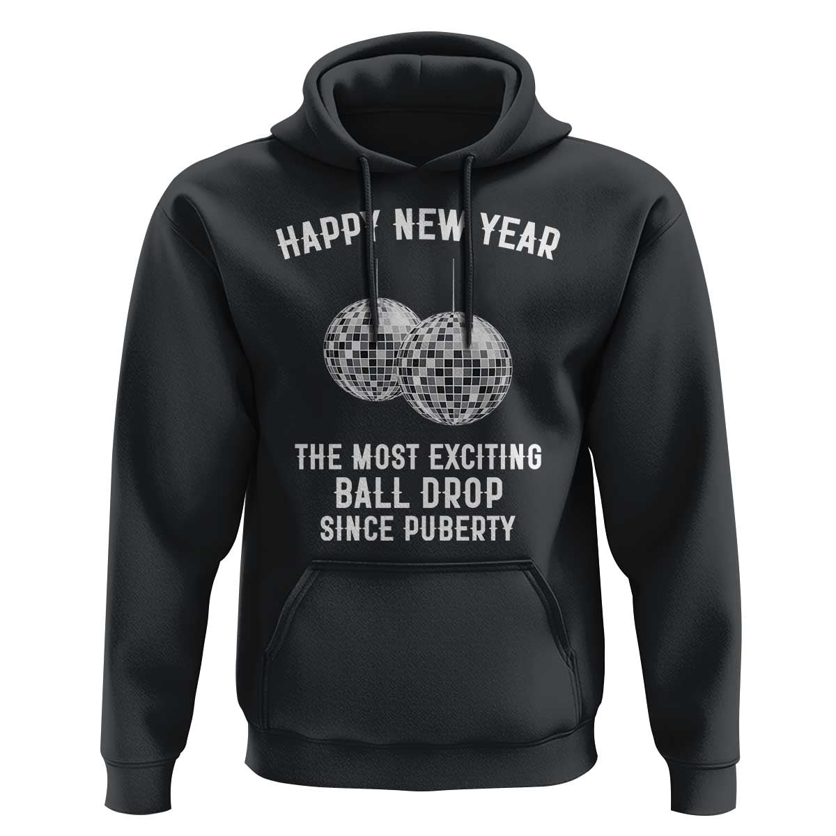 Funny New Years Eve Hoodie Ball Drop Rude Adult Humor - Wonder Print Shop