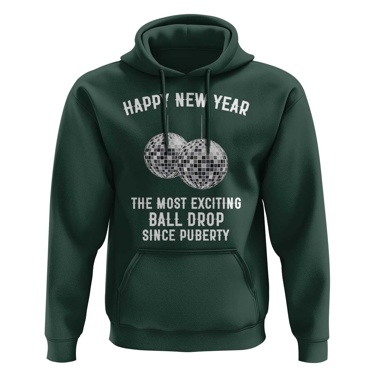 Funny New Years Eve Hoodie Ball Drop Rude Adult Humor - Wonder Print Shop