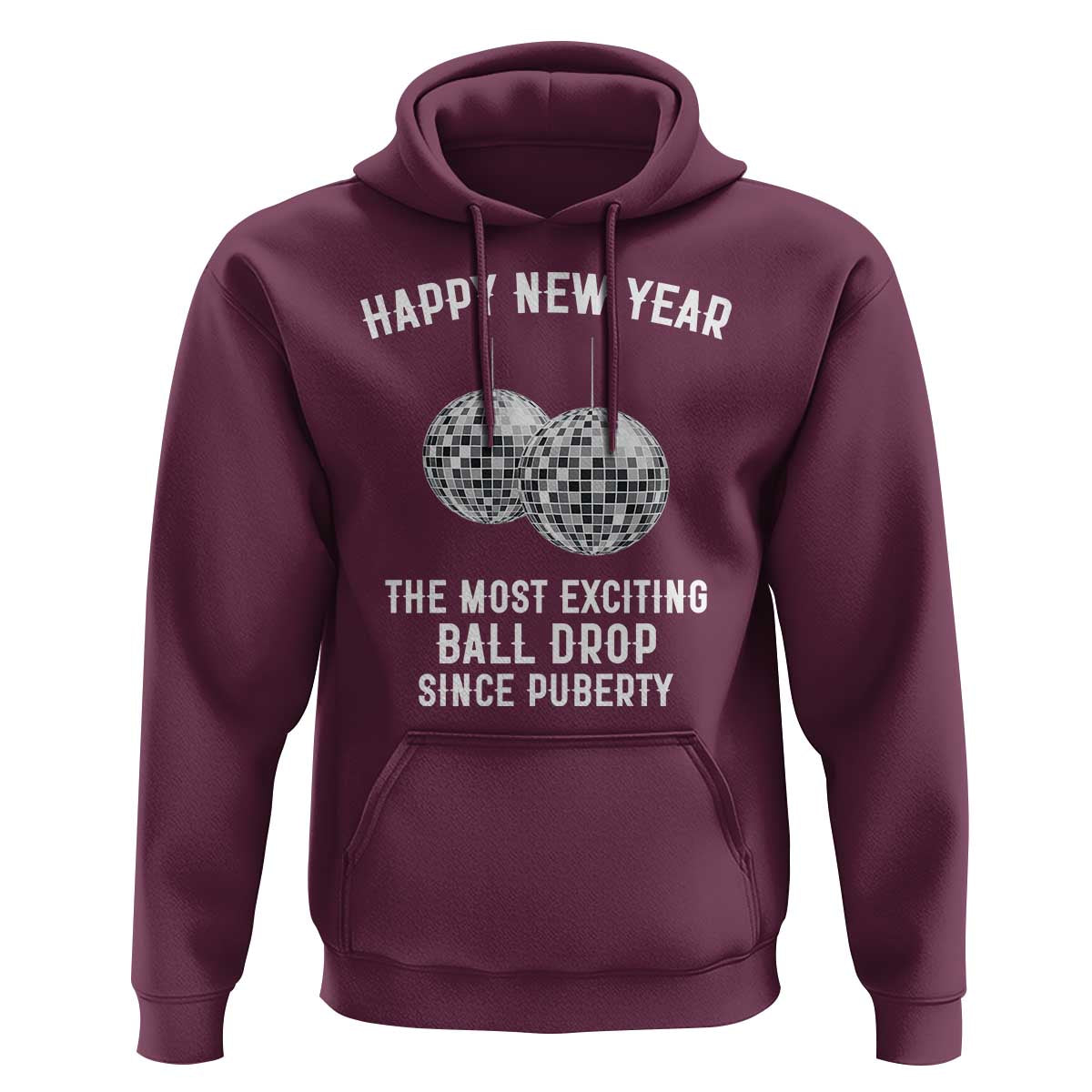 Funny New Years Eve Hoodie Ball Drop Rude Adult Humor - Wonder Print Shop