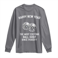 Funny New Years Eve Long Sleeve Shirt Ball Drop Rude Adult Humor - Wonder Print Shop