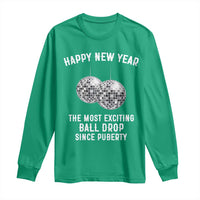 Funny New Years Eve Long Sleeve Shirt Ball Drop Rude Adult Humor - Wonder Print Shop
