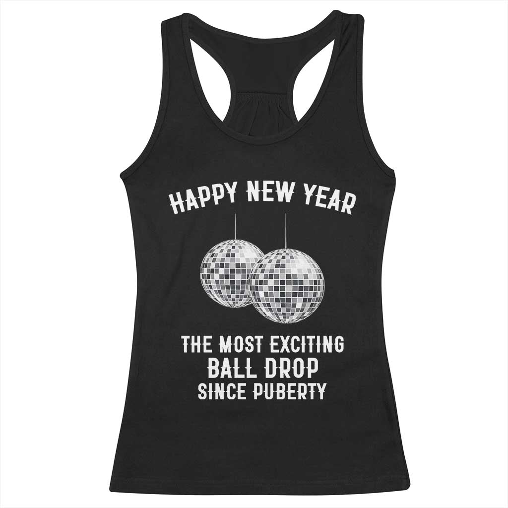 Funny New Years Eve Racerback Tank Top Ball Drop Rude Adult Humor - Wonder Print Shop