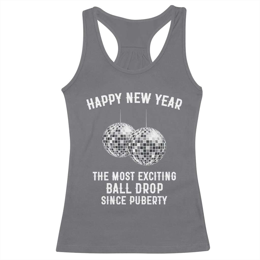 Funny New Years Eve Racerback Tank Top Ball Drop Rude Adult Humor - Wonder Print Shop