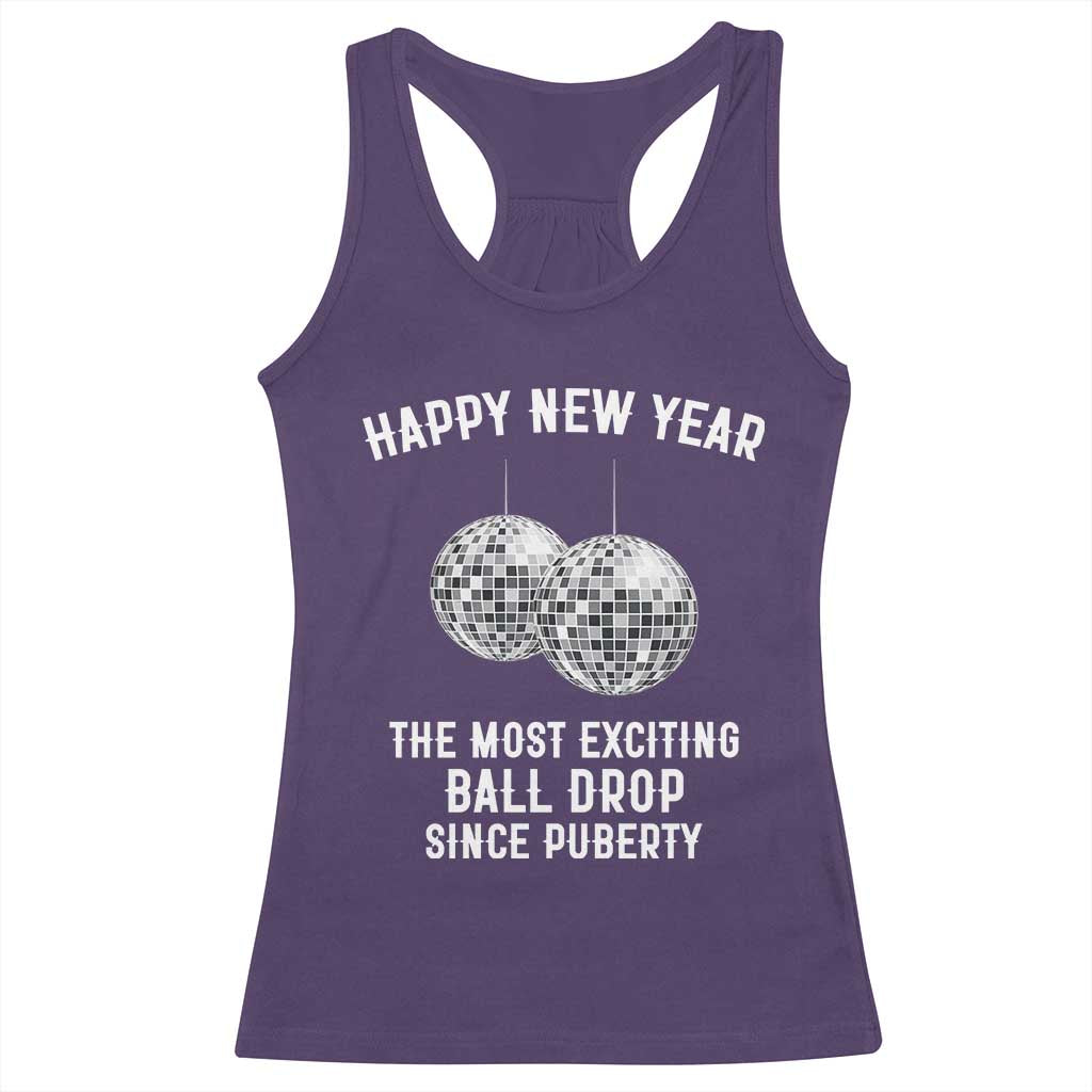 Funny New Years Eve Racerback Tank Top Ball Drop Rude Adult Humor - Wonder Print Shop