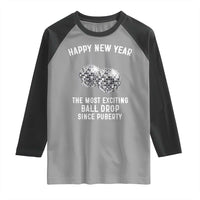 Funny New Years Eve Raglan Shirt Ball Drop Rude Adult Humor - Wonder Print Shop