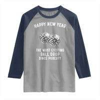 Funny New Years Eve Raglan Shirt Ball Drop Rude Adult Humor - Wonder Print Shop