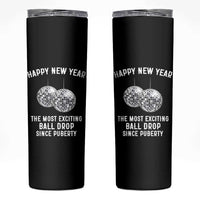 Funny New Years Eve Skinny Tumbler Ball Drop Rude Adult Humor - Wonder Print Shop