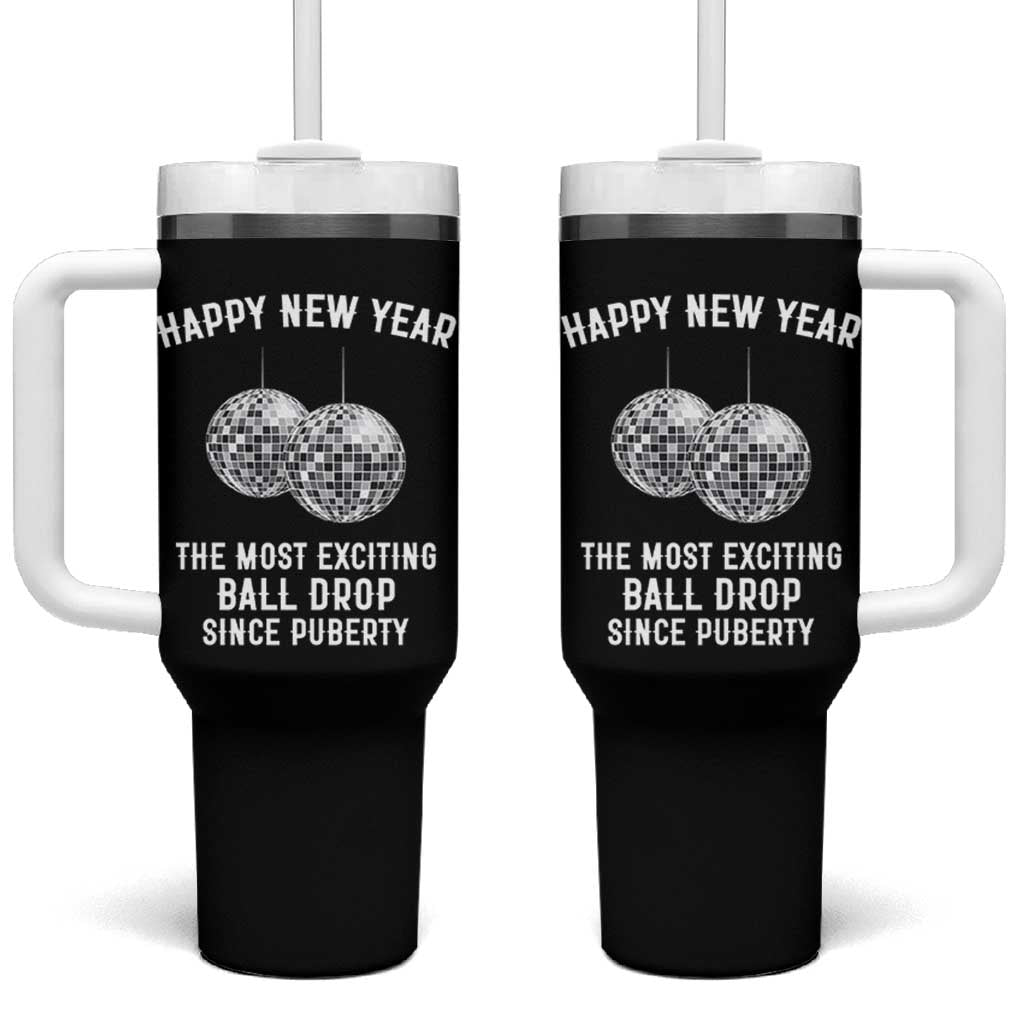 Funny New Years Eve Tumbler With Handle Ball Drop Rude Adult Humor - Wonder Print Shop
