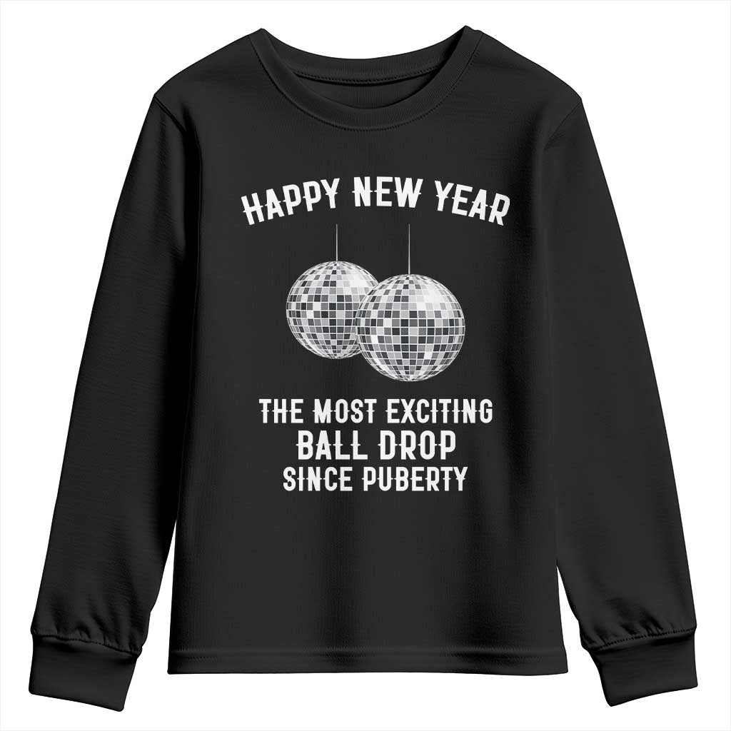 Funny New Years Eve Youth Sweatshirt Ball Drop Rude Adult Humor - Wonder Print Shop