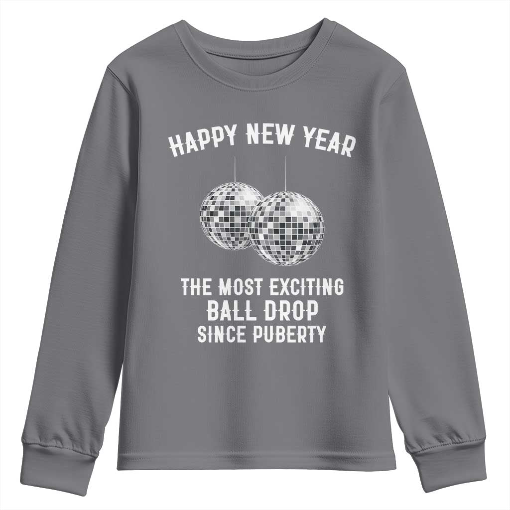 Funny New Years Eve Youth Sweatshirt Ball Drop Rude Adult Humor - Wonder Print Shop