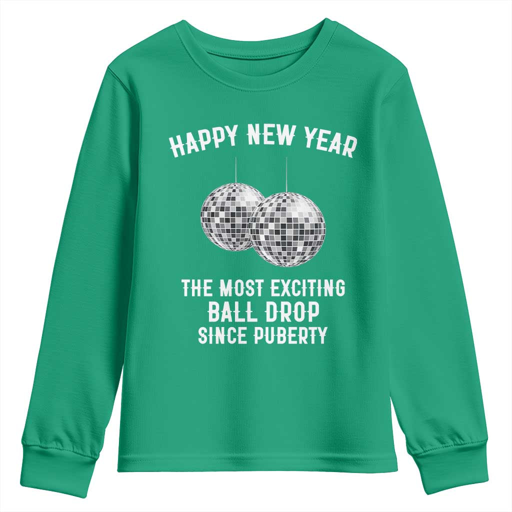 Funny New Years Eve Youth Sweatshirt Ball Drop Rude Adult Humor - Wonder Print Shop