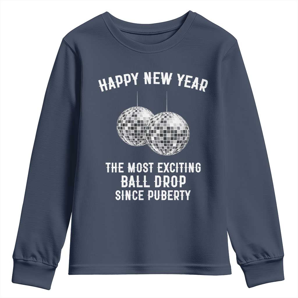 Funny New Years Eve Youth Sweatshirt Ball Drop Rude Adult Humor - Wonder Print Shop