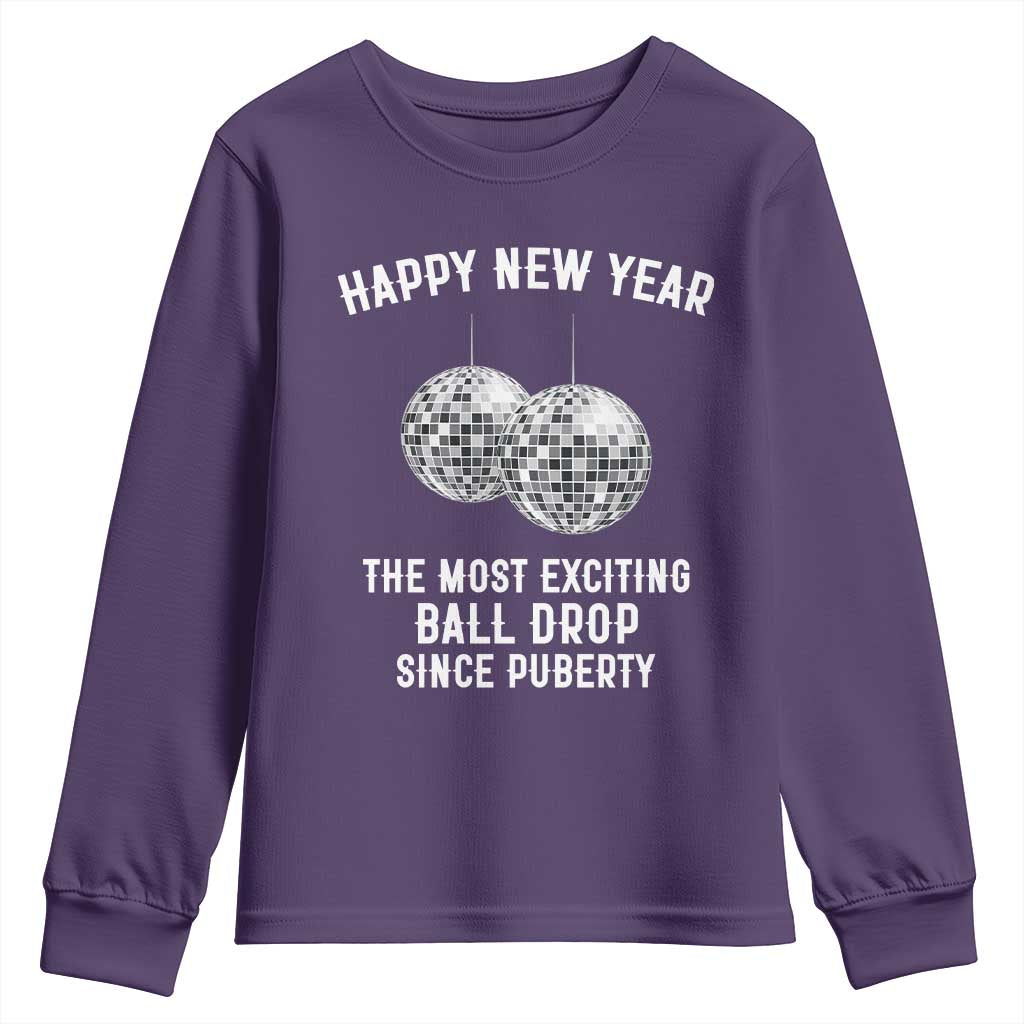 Funny New Years Eve Youth Sweatshirt Ball Drop Rude Adult Humor - Wonder Print Shop