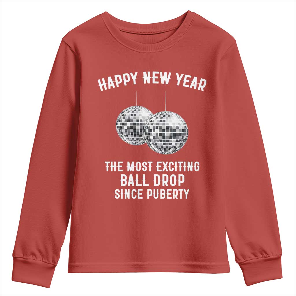 Funny New Years Eve Youth Sweatshirt Ball Drop Rude Adult Humor - Wonder Print Shop