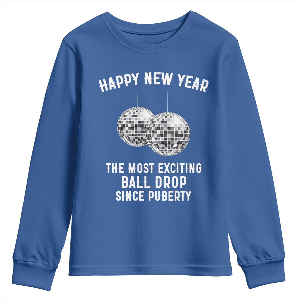 Funny New Years Eve Youth Sweatshirt Ball Drop Rude Adult Humor - Wonder Print Shop